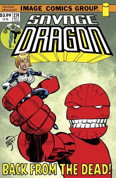 Image Comics Comic Books SAVAGE DRAGON #274 CVR B ERIK LARSEN 70S TRADE DRESS VAR (MR) 70985305211127421 0824IM425