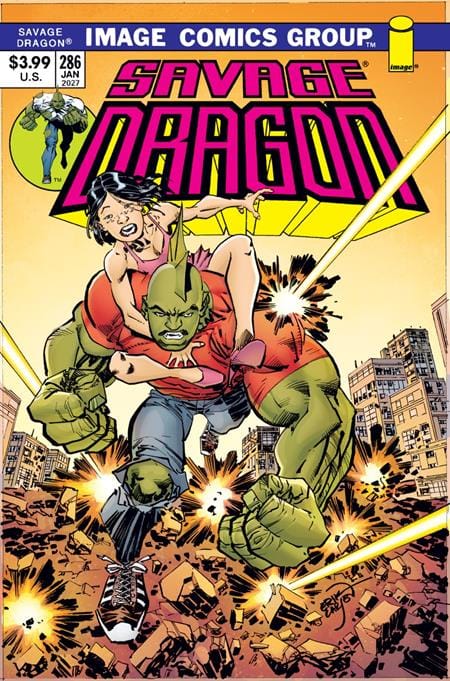 SAVAGE DRAGON #286 CVR B ERIK LARSEN 70S THROWBACK VAR (MR) (Release Date: 01/20/2027)