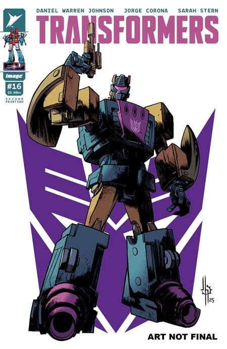 Image Comics Comic Books TRANSFORMERS #16 2ND PTG CVR A JASON HOWARD DECEPTICON CVR 70985303861001612 0125IM848