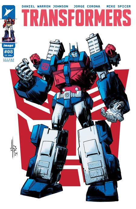 Image Comics Comic Books TRANSFORMERS #8 2ND PTG CVR B AUTOBOT 70985303861000822 JUL249389