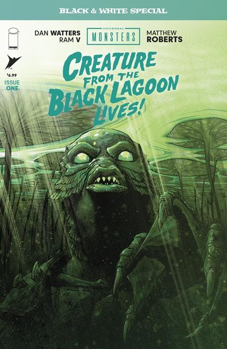 Image Comics Comic Books UNIVERSAL MONSTERS CREATURE FROM THE BLACK LAGOON LIVES BLACK & WHITE SPECIAL #1 (OF 2) CVR A MATTHEW ROBERTS 70985304623300111 0326IM0278