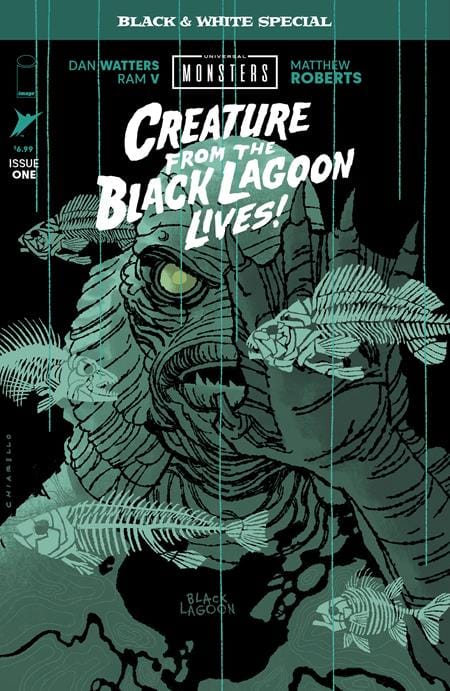 Image Comics Comic Books UNIVERSAL MONSTERS CREATURE FROM THE BLACK LAGOON LIVES BLACK & WHITE SPECIAL #1 (OF 2) CVR B MARK CHIARELLO VAR 70985304623300121 0326IM0279