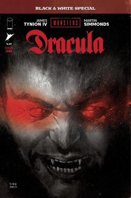 Image Comics Comic Books UNIVERSAL MONSTERS DRACULA BLACK & WHITE SPECIAL #1 (OF 2) CVR A MARTIN SIMMONDS (MR) 70985304469700111 0825IM0313