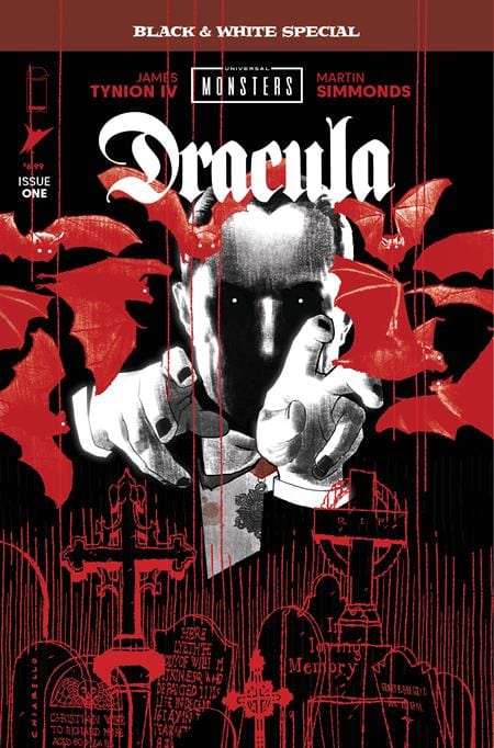Image Comics Comic Books UNIVERSAL MONSTERS DRACULA BLACK & WHITE SPECIAL #1 (OF 2) CVR B MARK CHIARELLO VAR (MR) 70985304469700121 0825IM0314
