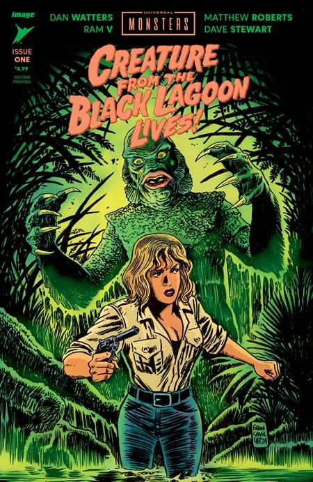 Image Comics Comic Books UNIVERSAL MONSTERS THE CREATURE FROM THE BLACK LAGOON LIVES #1 SECOND PRINTING 70985303971600112 0424IM843