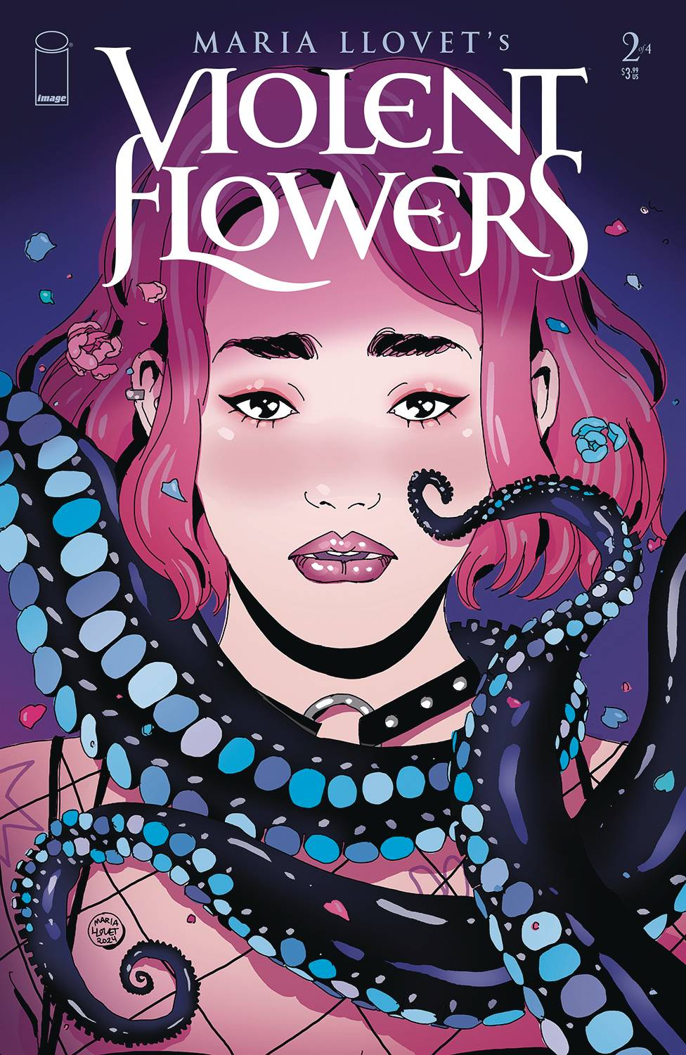 Image Comics Comic Books VIOLENT FLOWERS #2 (OF 4) CVR B MARIA LLOVET TENTACLE VAR (MR) 70985304100900221 0824IM461