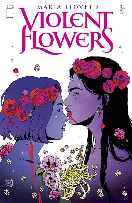 Image Comics Comic Books VIOLENT FLOWERS #3 (OF 4) CVR B MARIA LLOVET FLOWER CROWN VAR (MR) 70985304100900321 0924IM427