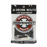 Independent Skateboards > Hardware Independent: 1 1/2'' Phillips Cross Bolts - 8ct (Black) 659641887695 33531241