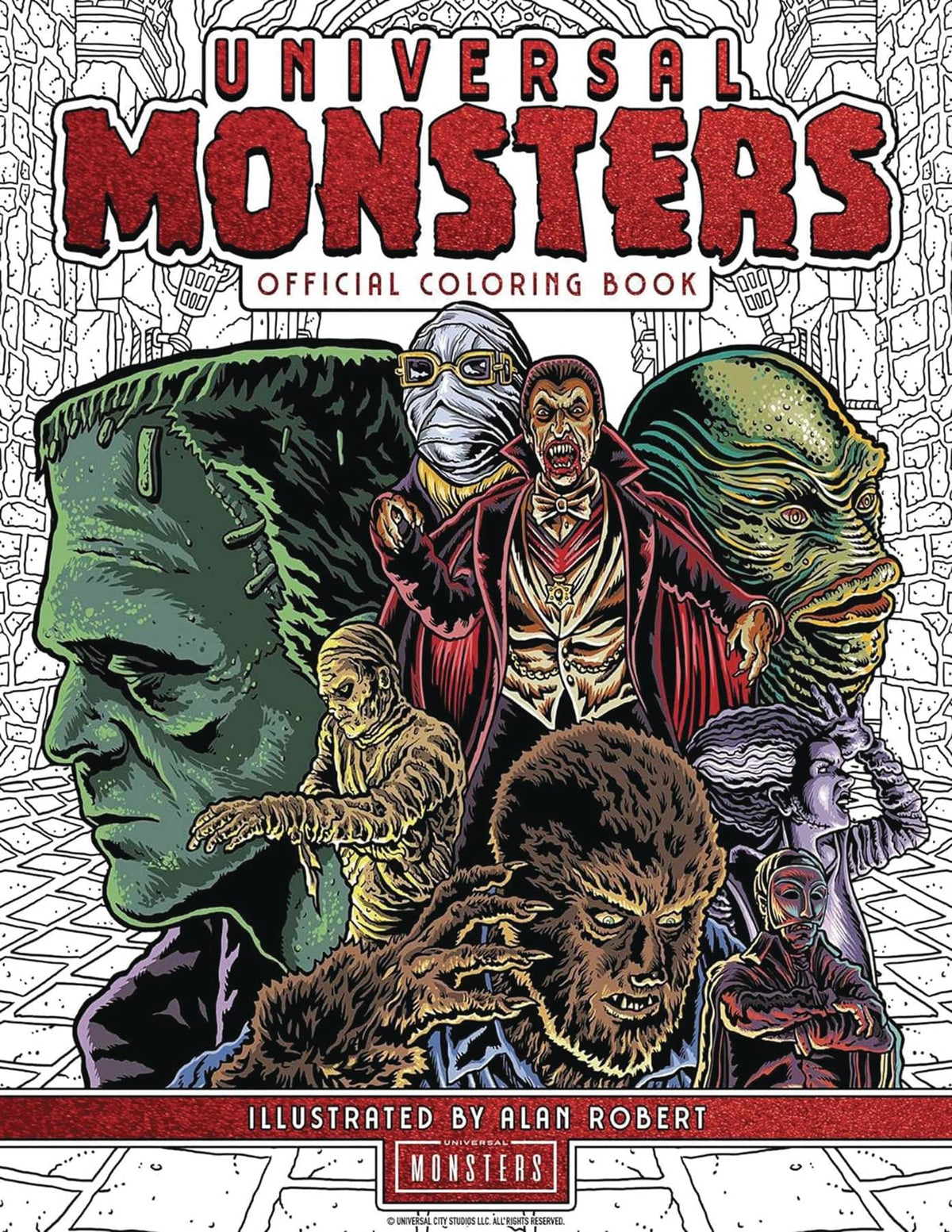 Insight Editions Books > Coloring Books UNIVERSAL MONSTERS OFFICIAL COLORING BOOK SC 9798886634150 MAY241678