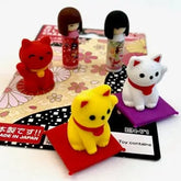 Iwako Miscellaneous > Eraser set BC MINI: IWAKO DOLL AND LUCKY CAT ERASER SET 4991685201133