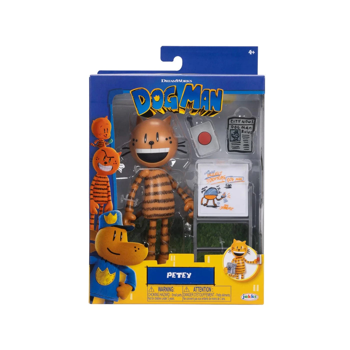 Jakks Toys > Action Figures > Animation DREAMWORKS: DOG MAN - PETEY ACTION FIGURE 192995197381 197382