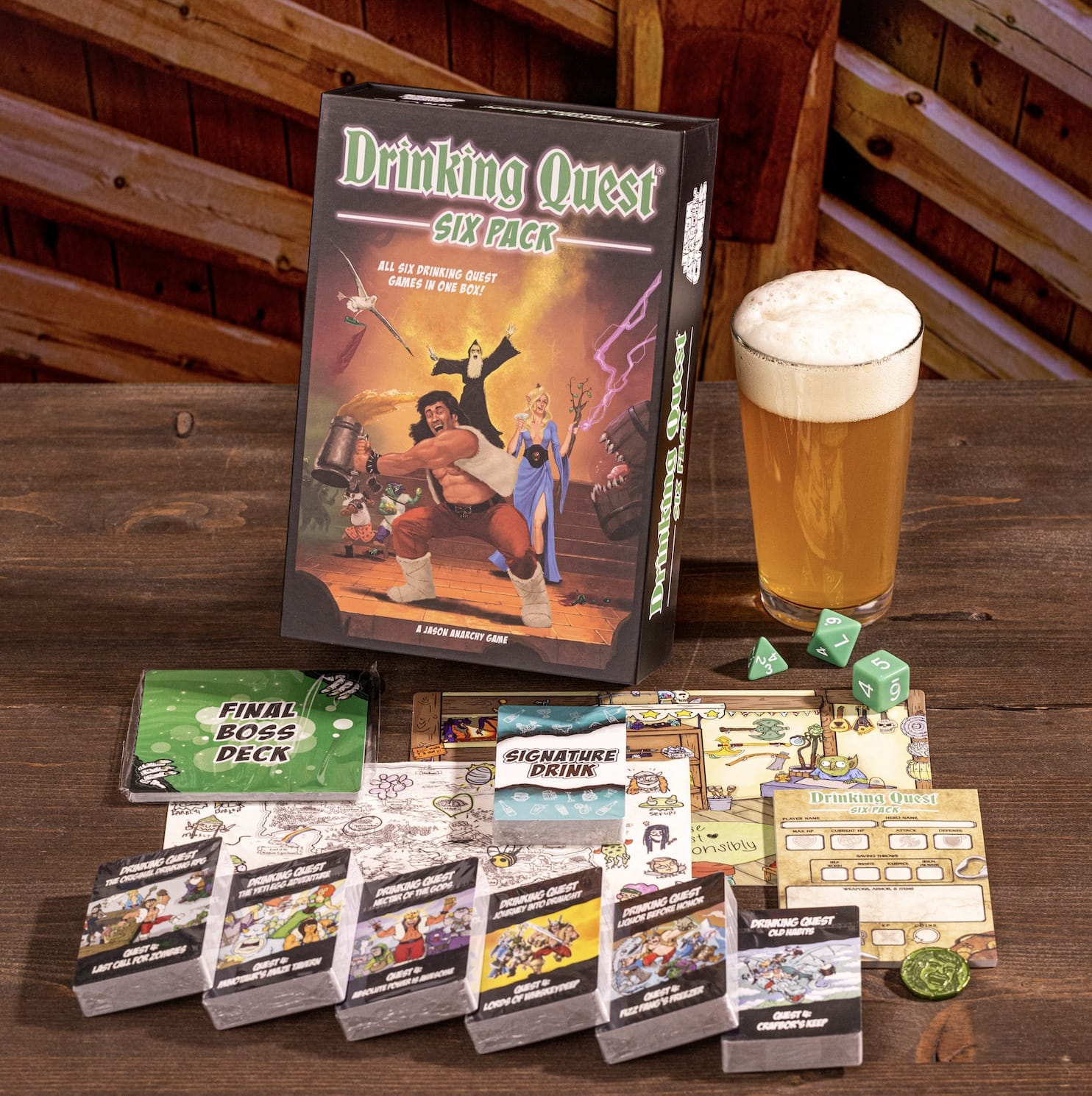 Jason Anarchy Games Tabletop Games > Role-Playing Games DRINKING QUEST: SIX PACK 195893372461 DRQ0007