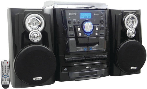 Jensen Music > Audio Equipment Jensen: Bluetooth 3-Speed Turntable/3 CD Changer/Dual Cassette 077283912511 JMC-1250P