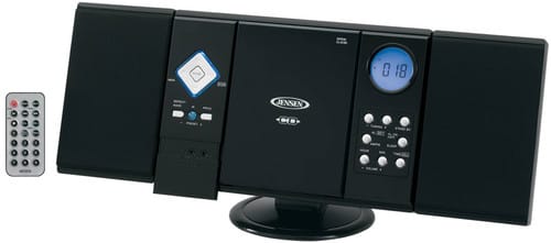 Jensen Music > Audio Equipment Jensen JEN-JMC-180A Wall Mountable Vertical Loading CD Player with Stereo Speakers 077283931819 JSEN31819