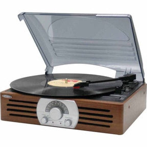 Jensen Music > Audio Equipment Jensen: JTA-222 Turntable with AM/FM Radio - Antique Wood Look 077283912245 JSEN3912245