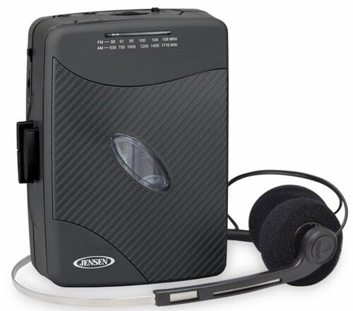 Jensen Music > Audio Equipment Jensen SCR-75-HP Classic Personal Cassette Player with AM FM Radio (Black) 077283967573 JSEN67573
