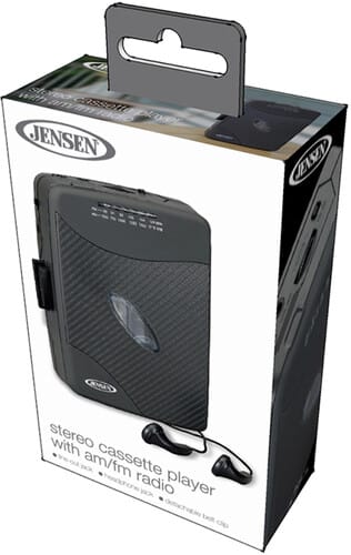 Jensen Music > Audio Equipment Jensen SCR-75 Personal Stereo Cassette Player - AM/FM - Stereo Earbuds (Black) 077283937514 JSEN37514