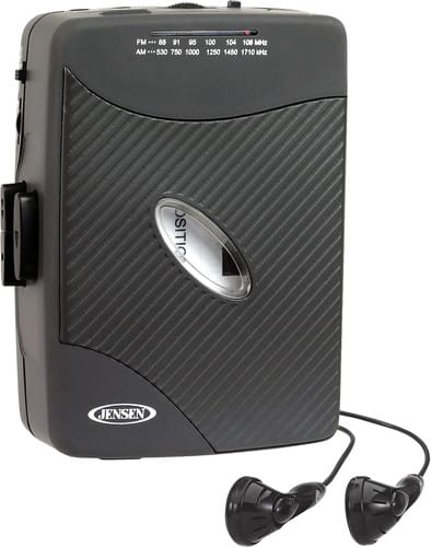 Jensen Music > Audio Equipment Jensen SCR-75 Personal Stereo Cassette Player - AM/FM - Stereo Earbuds (Black) 077283937514 JSEN37514
