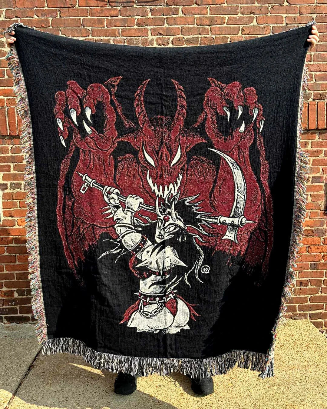JIMMY GIEGERICH Home > Other Home Demon Warrior Woven Blanket