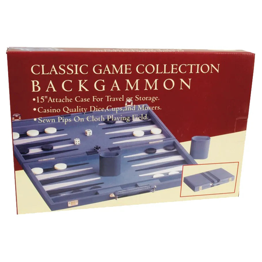 john hansen company Board Games Backgammon (15" Folding) 025766380159 JHC38015