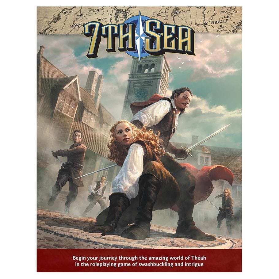 John Wick Presents Tabletop Games > Role-Playing Games 7th Sea 2E: Core Rulebook HC 9781987916386 JWP 7000