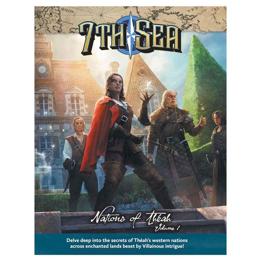 John Wick Presents Tabletop Games > Role-Playing Games 7th Sea 2E: Nations of Theah Volume 1 9781987916775 JWP 7004