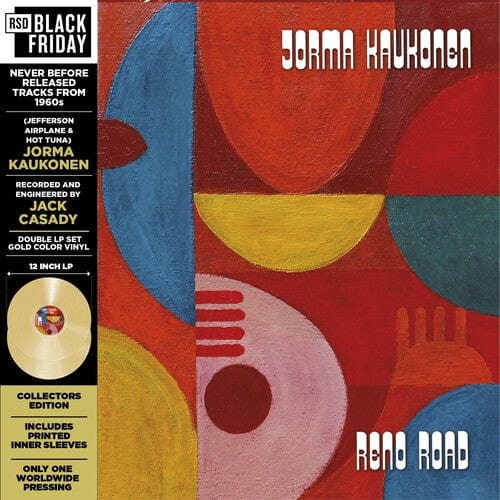 Jorma Kaukonen Music > Vinyl Records Jorma Kaukonen - Reno Road: Unleased tracks from the '60's (RSD) Gold (Colored Vinyl, Gold) 819514012740 CULF1274.1