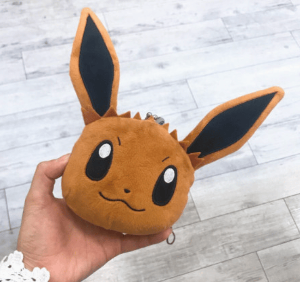 K-Wonderland Apparel - Bags Pokemon Characters Face Pouch Key Ring - Eevee 8809436033956
