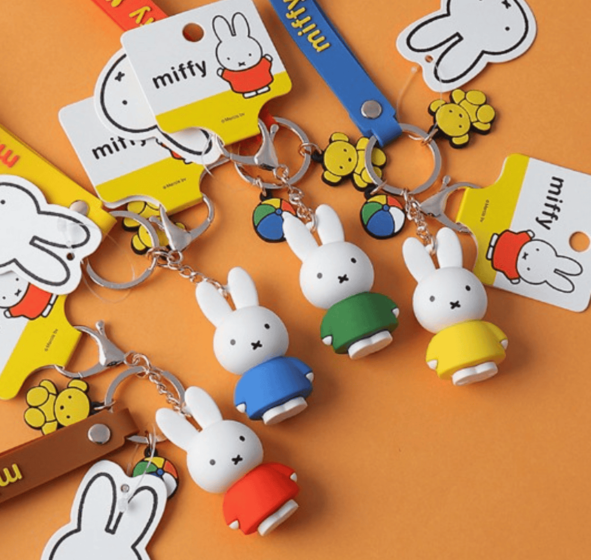 K-Wonderland Miscellaneous > Keychains Miffy Character Figure Key Holder-Bag Charm (Yellow) 8809822972432