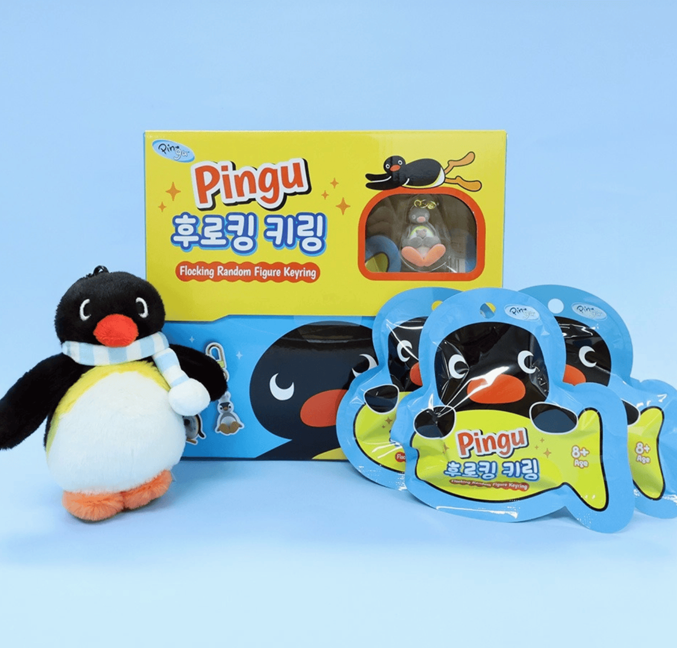 K-Wonderland Miscellaneous > Keychains Pingu Flocking Random Figure Keyring (Blind Box) 8809830212476
