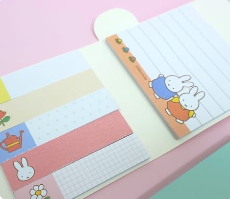 K-Wonderland Stationery > MINI NOTEPADS Miffy 6-Section Sticky Memo Pad Set 8809730789566 KW-8809730789566