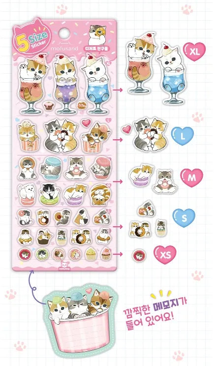 K-Wonderland Stationery Mofusand Dessert Costume Sticker Pack 67438588