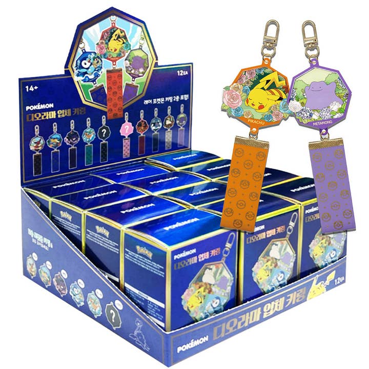 K-Wonderland Toys > Blind Boxes Pokemon Diorama Acrylic Keyring Blind Box 8809285524087 KW-8809285524087