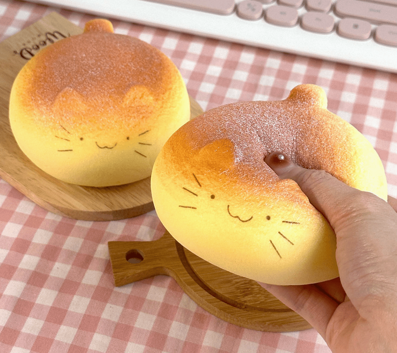 K-Wonderland Toys > Fidget Toys Cat Bread Squishy – Soft & Slow-Rebound Stress Toy 8800251416122