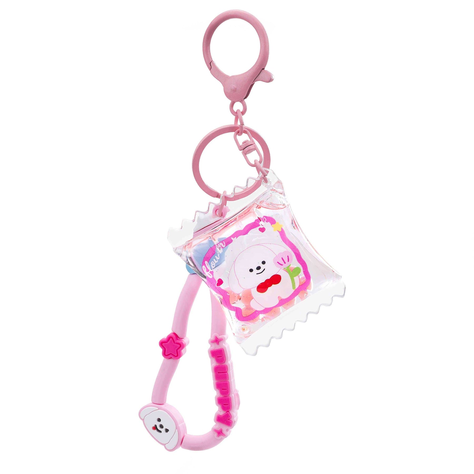 Kawaii Slime Company Miscellaneous > Keychains Puppy Candy Liquid Effect Sensory Keychain Blue 810154373949 PUPCANKEY_1435_BLU