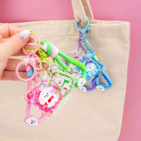Kawaii Slime Company Miscellaneous > Keychains Puppy Candy Liquid Effect Sensory Keychain Blue 810154373949 PUPCANKEY_1435_BLU
