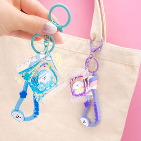 Kawaii Slime Company Miscellaneous > Keychains Puppy Candy Liquid Effect Sensory Keychain Blue 810154373949 PUPCANKEY_1435_BLU