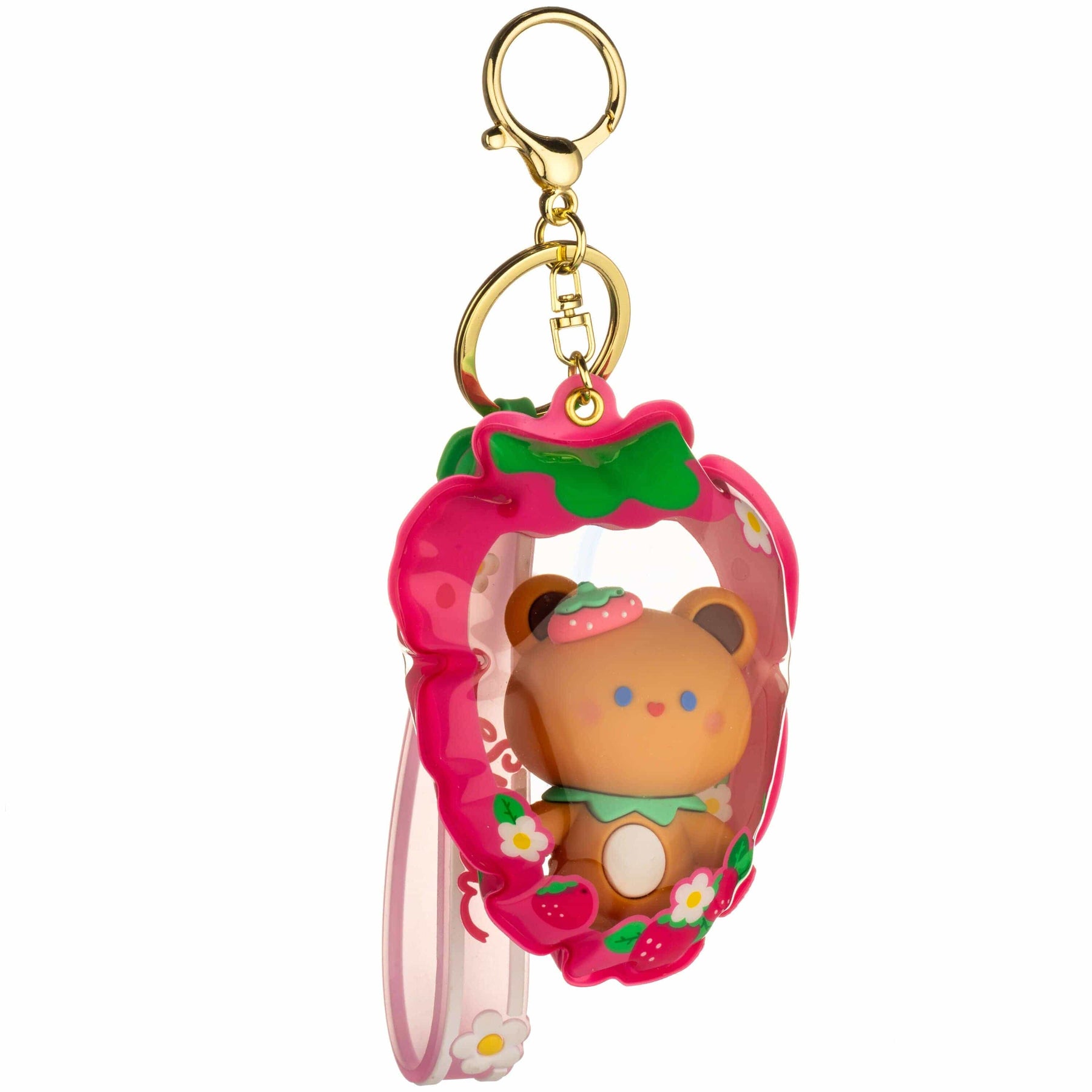 Kawaii Slime Company Miscellaneous > Keychains Strawberry Shaped Puffy Sensory Keychain - Straw-Bearry 810154370443 STRSHALIQ_9070_STR