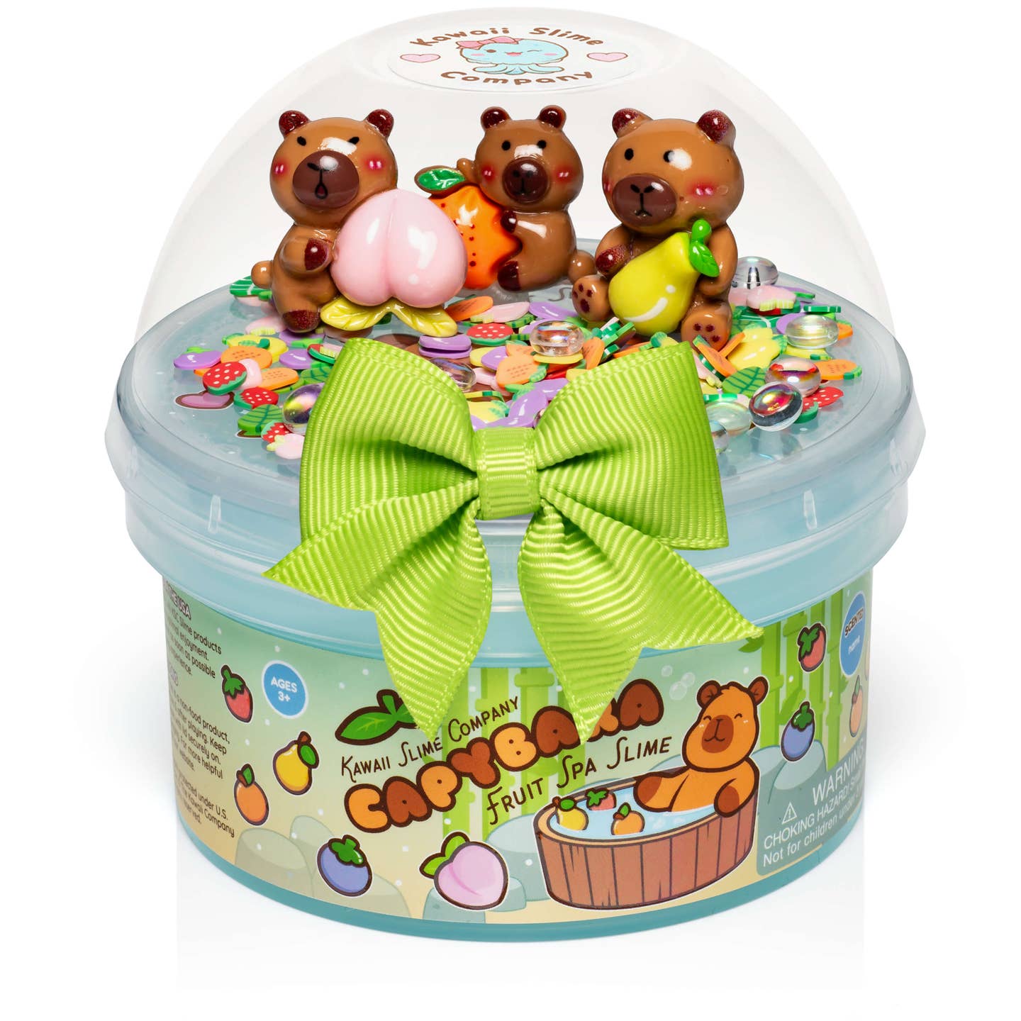Kawaii Slime Company Toys Capybara Fruit Spa Signature Dome™ Slime 810154376865 CAFRSP_2599