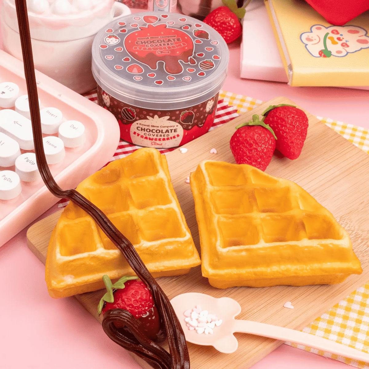 Kawaii Slime Company Toys Chocolate Covered Strawberries Glossy Slime 857488008642 CHOCOVSTR_9027