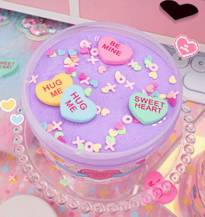 Kawaii Slime Company Toys Conversation Heart Fluff Signature Dome Slime 857488008659 CONHEAFLU_8117