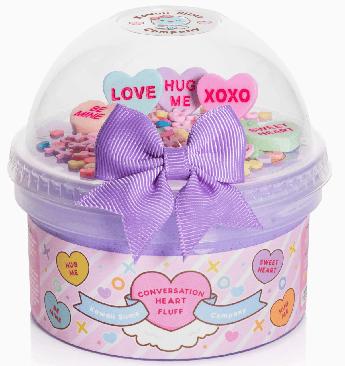 Kawaii Slime Company Toys Conversation Heart Fluff Signature Dome Slime 857488008659 CONHEAFLU_8117
