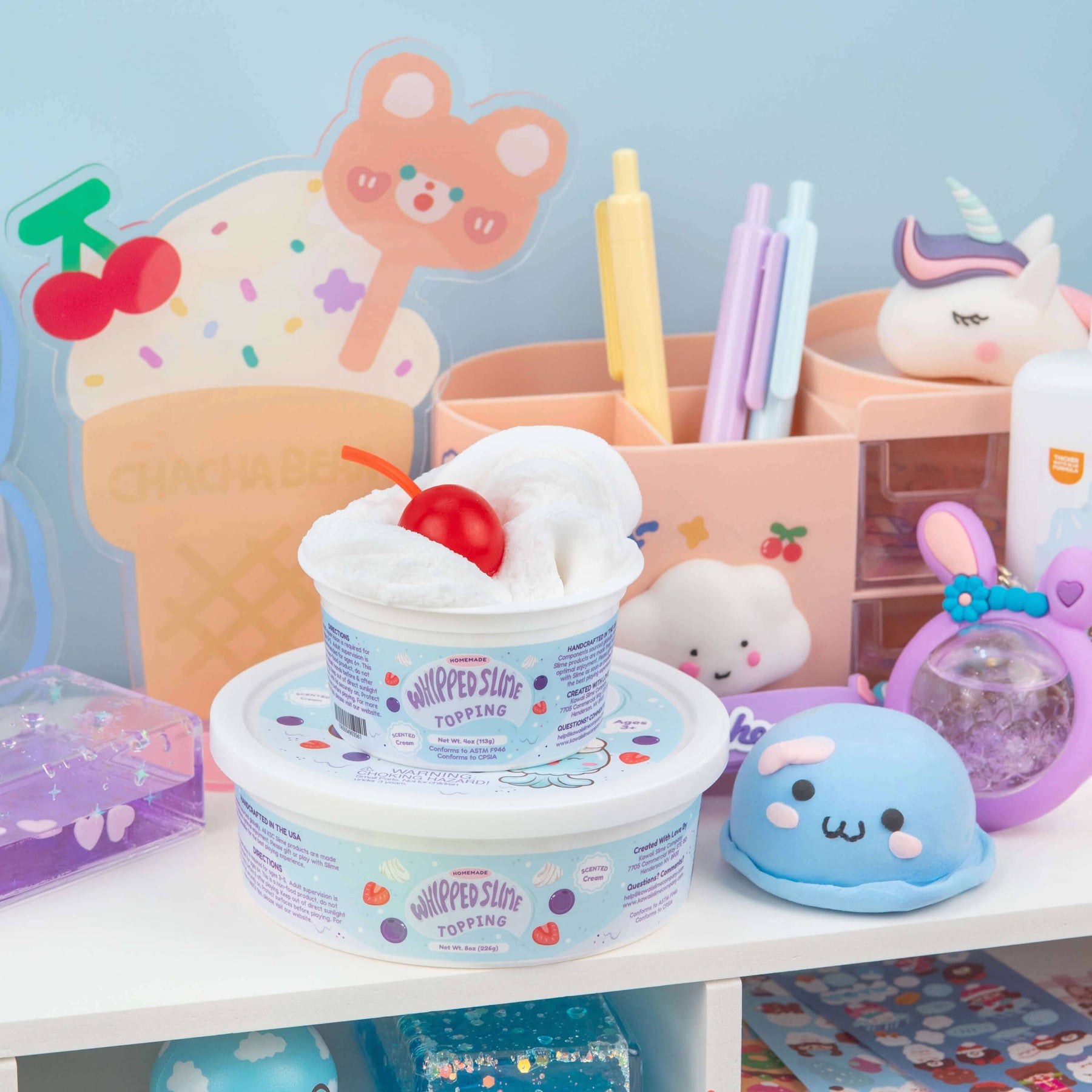 Kawaii Slime Company Toys Cool & Slimey Whipped Topping 8 oz (4pcs/case) 810154370108 COOSLIWHI_4709_ZTB