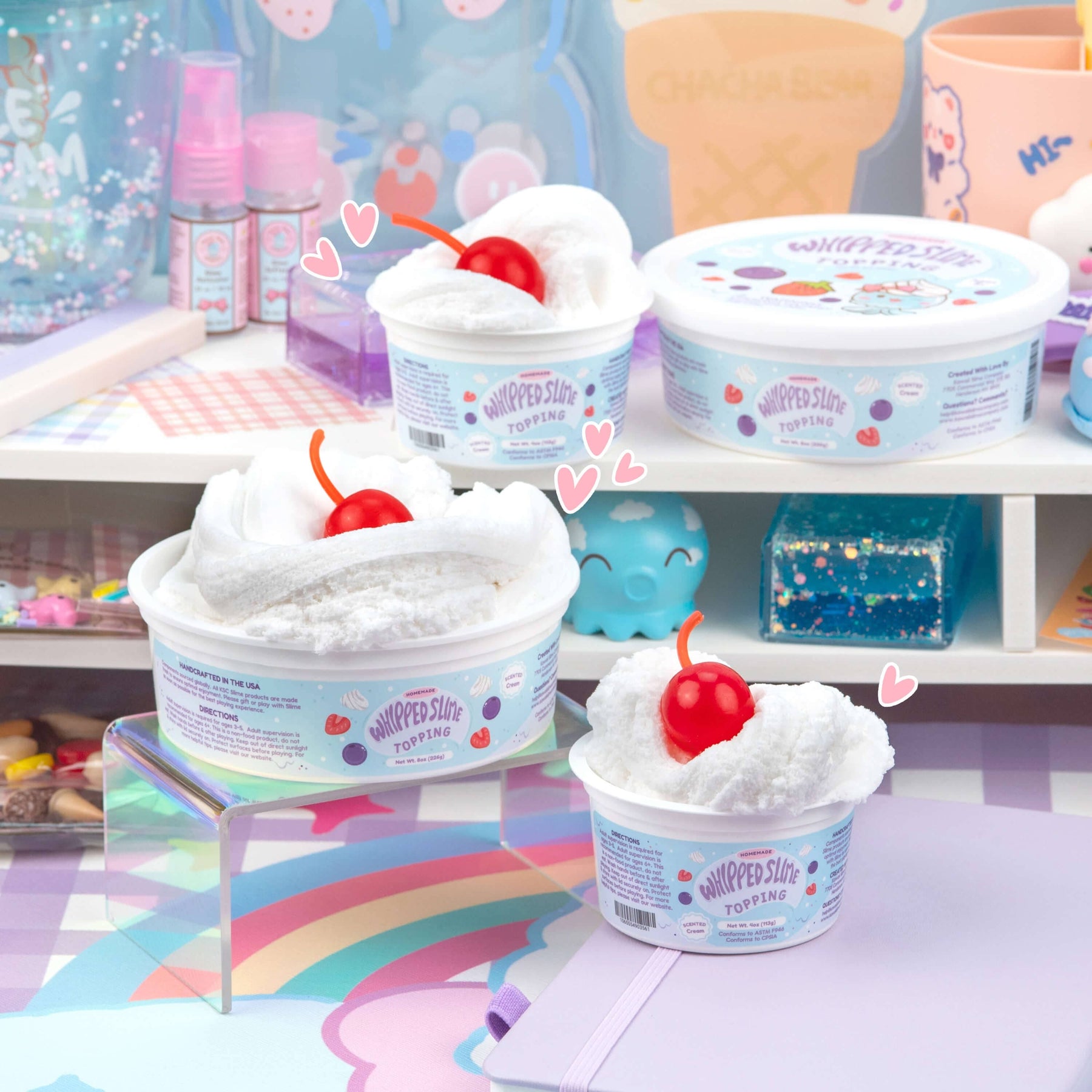 Kawaii Slime Company Toys Cool & Slimey Whipped Topping 8 oz (4pcs/case) 810154370108 COOSLIWHI_4709_ZTB