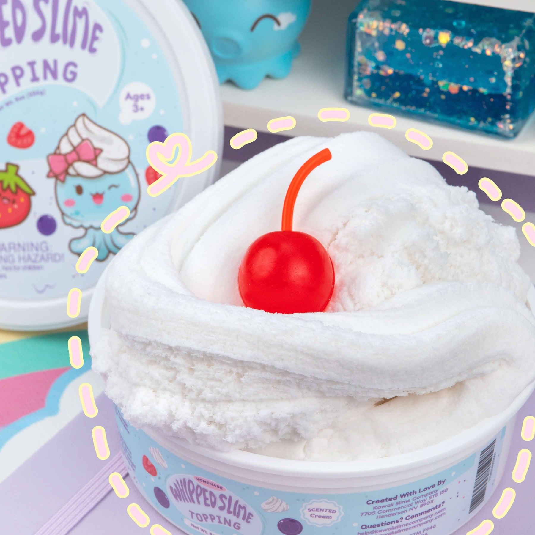Kawaii Slime Company Toys Cool & Slimey Whipped Topping 8 oz (4pcs/case) 810154370108 COOSLIWHI_4709_ZTB