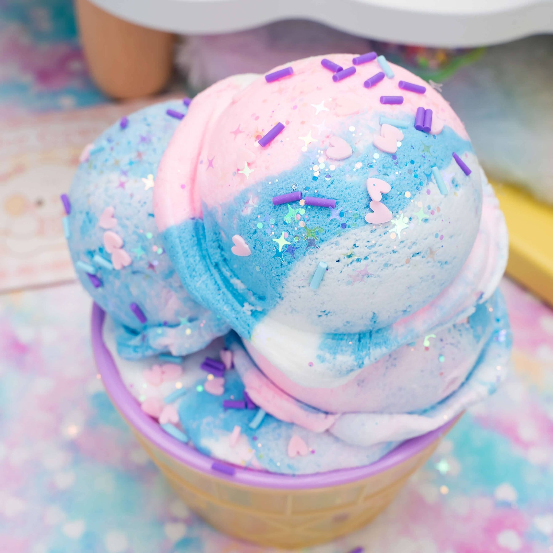 Kawaii Slime Company Toys Cotton Candy Scented Ice Cream Pint Slime (5pcs/case) 810154371112 COTCANSCE_1047