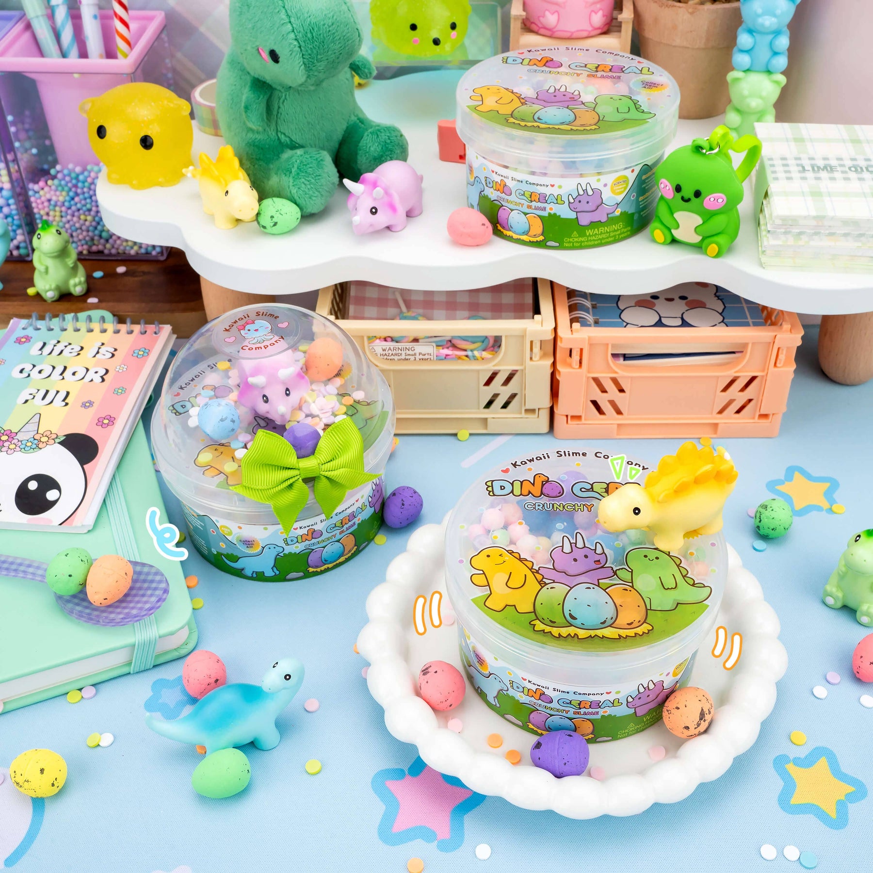 Kawaii Slime Company Toys Dino Cereal Crunchy Slime 857488008697 DINCERCRU_8017