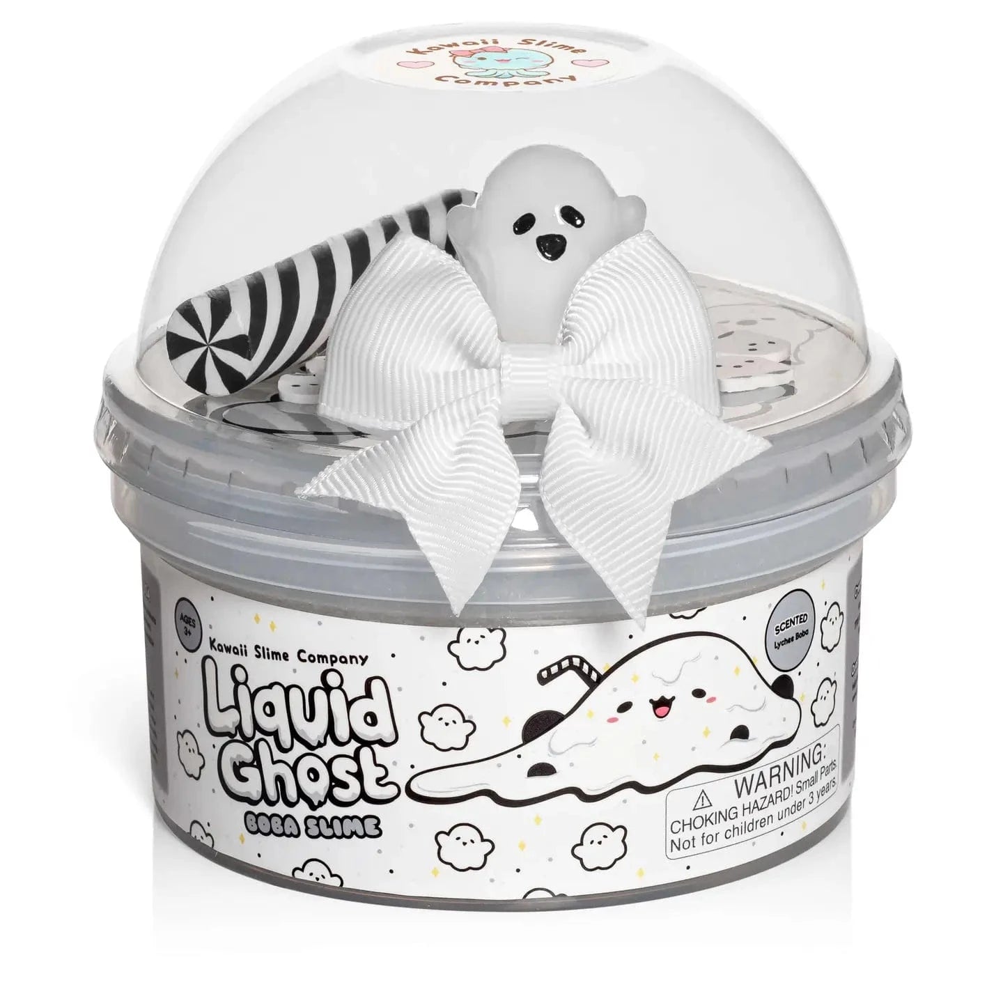 Kawaii Slime Company Toys > Fidget Toys Kawaii Slime: Clear Boba Slime - Liquid Ghost 3999201778861 LIQGHOBOB_9205