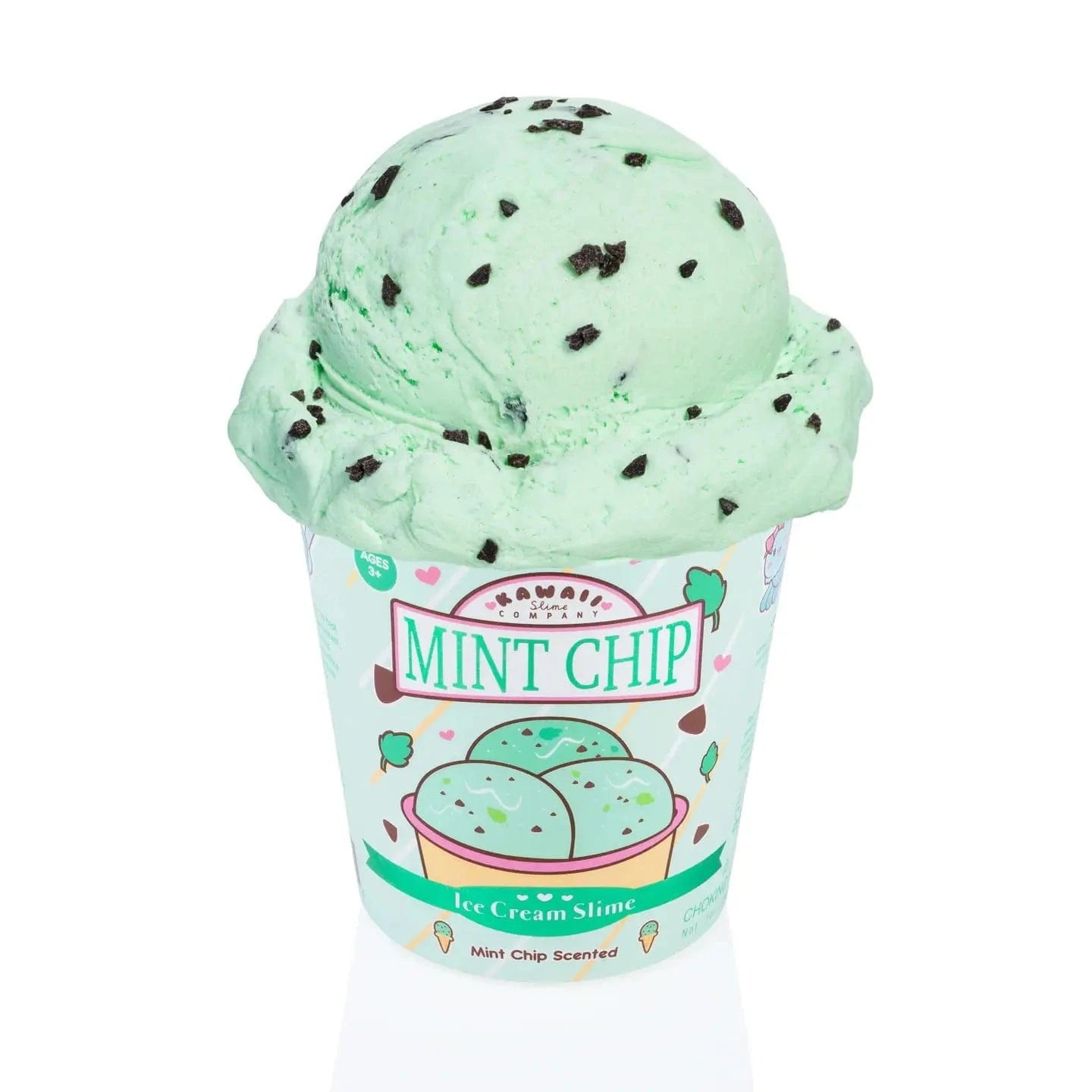 Kawaii Slime Company Toys > Fidget Toys Kawaii Slime: Scented Ice Cream Pint Slime - Mint Chip 810154371105 MINCHISCE_1049