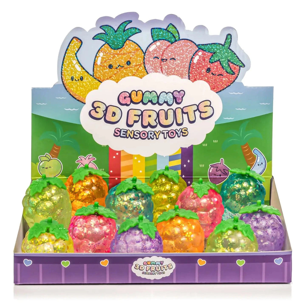 Kawaii Slime Company Toys > Fidget Toys Kawaii Slime: Sensory Squishy Toy - Gummy 3D Fruits 810154370290 GUM3DFRU_9517